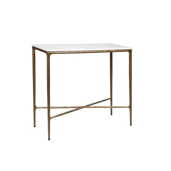 Heston Marble Console Table - Small Brass | Marble Hallway Table