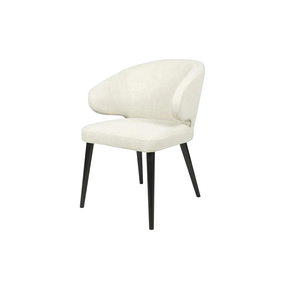 Harlow Natural Dining Chair - White
