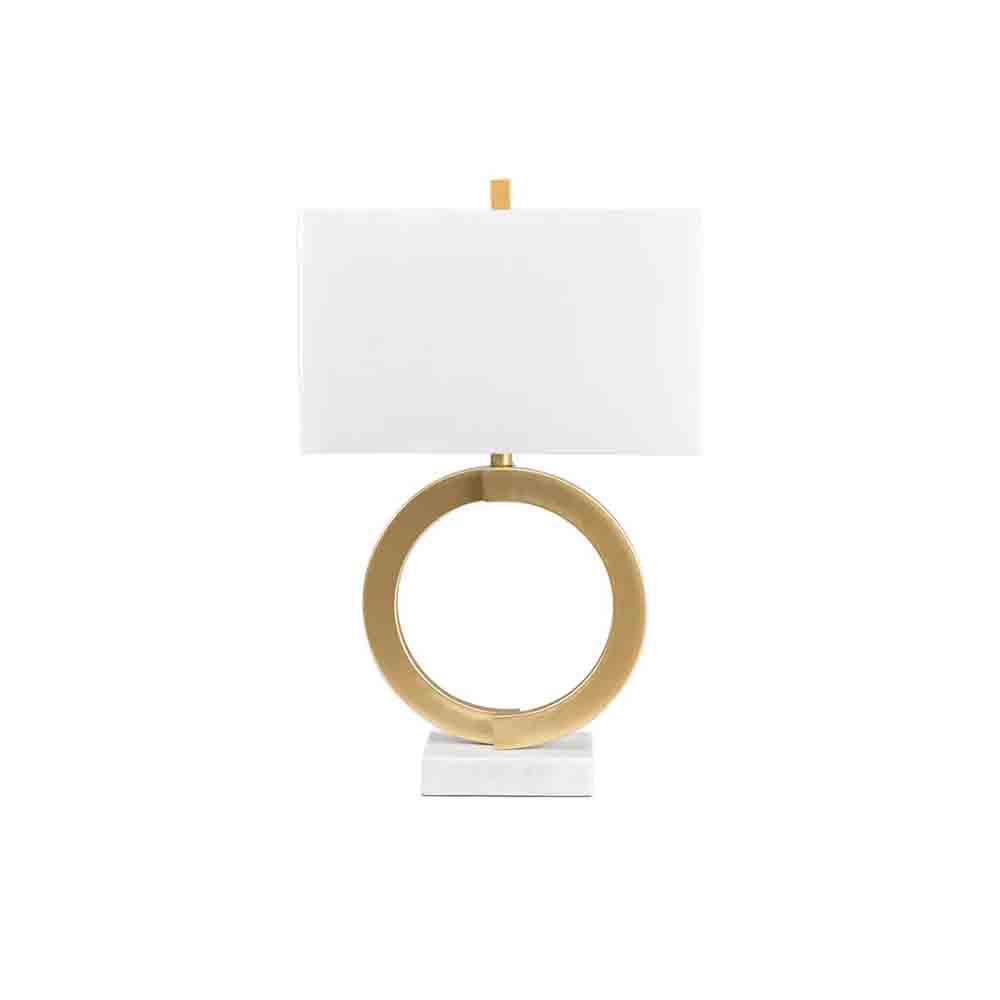Olympic Gold Table Lamp - White Base