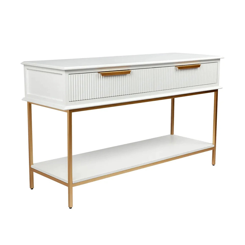 Ripple White Console Table - Small