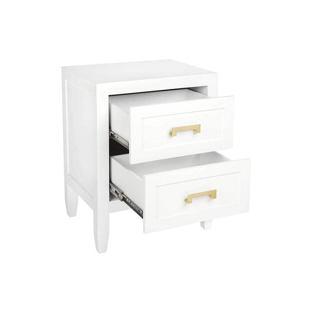 Sorrento Small White bedside Table | Hamptons Style Bedside Table