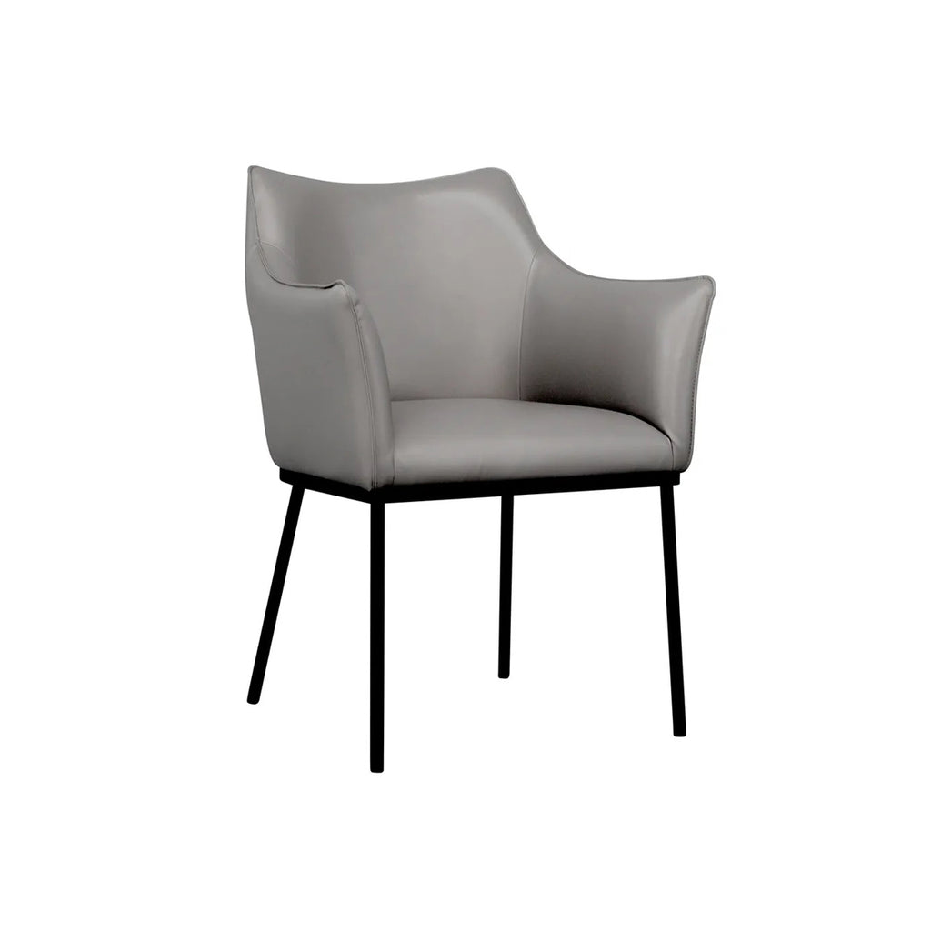 Zoey Dining Chair - Charcoal Vegan Leather