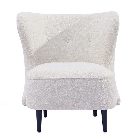 Isabella White Boucle Armchair | Hamptons Armchair
