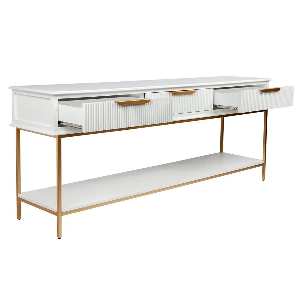 Ripple White Console Table - Large