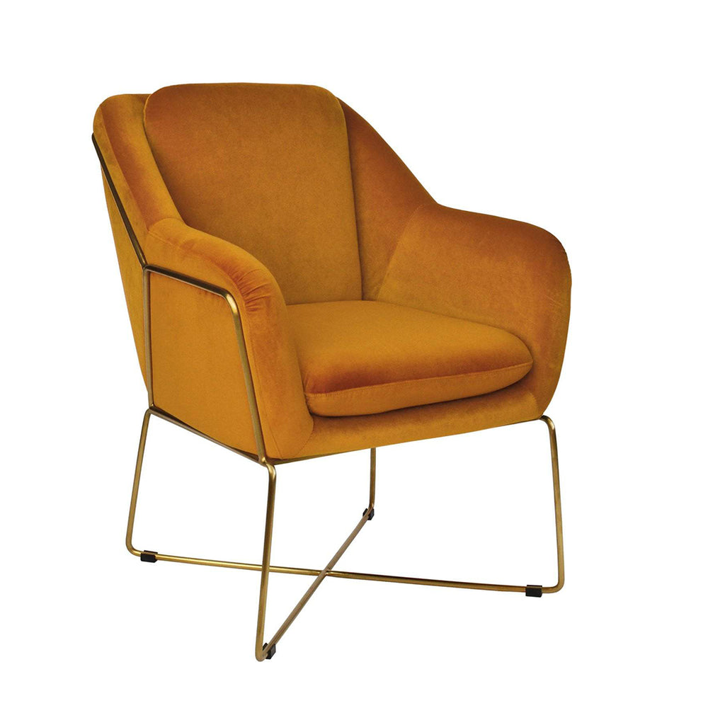 Studio Orange Velvet Armchair