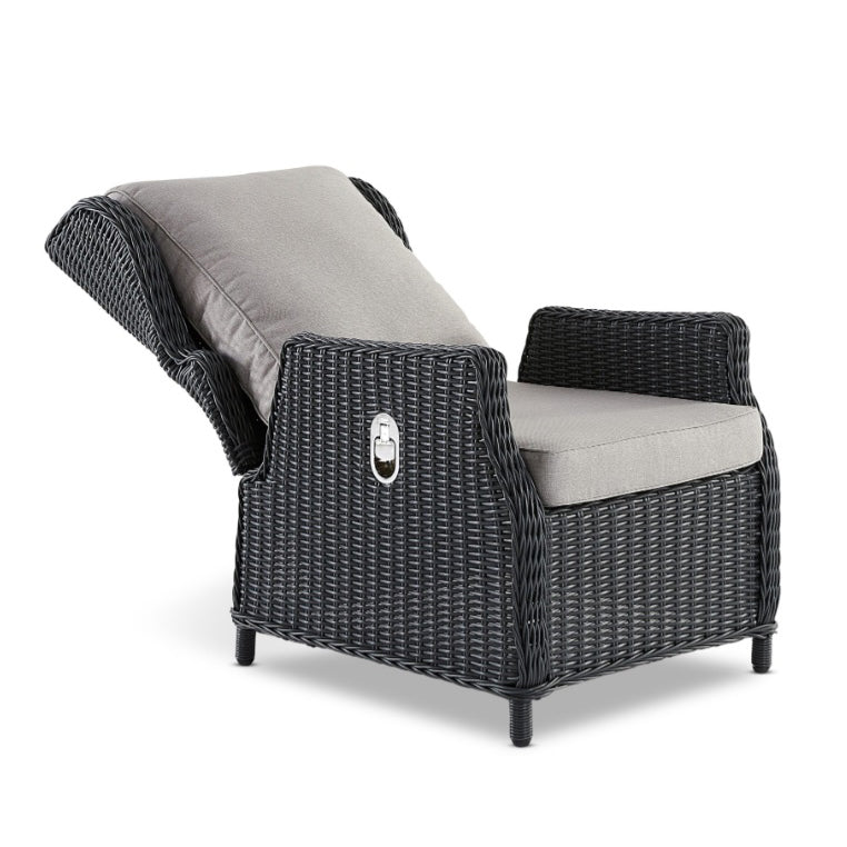 Ellis Reclining Lounge Chair - Anthracite | Hamptons Outdoors Lounge Chair