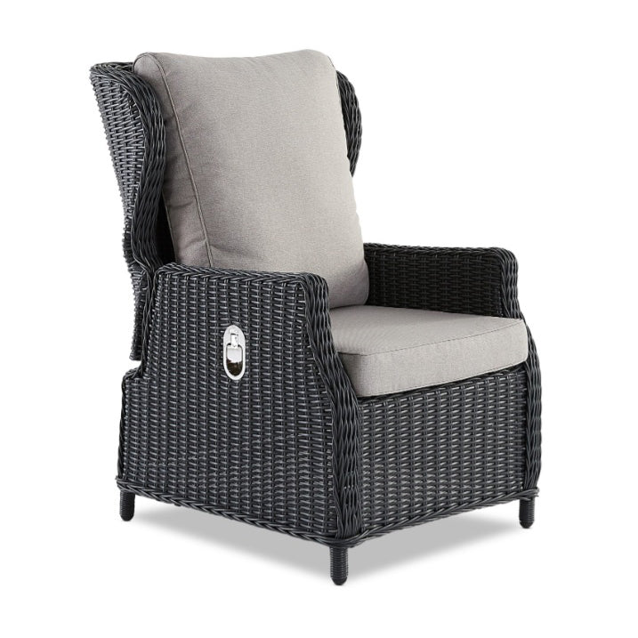 Ellis Reclining Lounge Chair - Anthracite | Hamptons Outdoors Lounge Chair