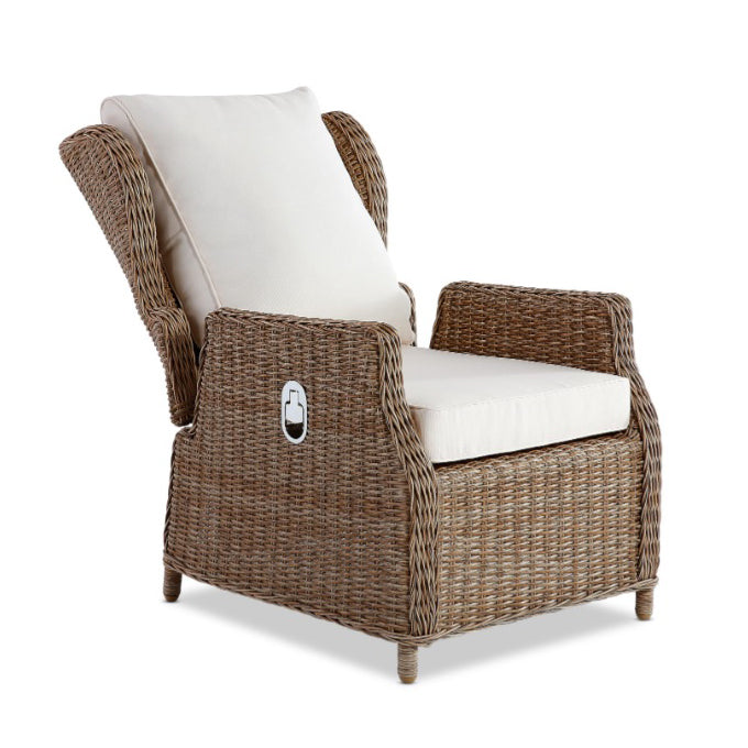 Ellis Reclining Lounge Chair - Natural | Hamptons Outdoor Furniture