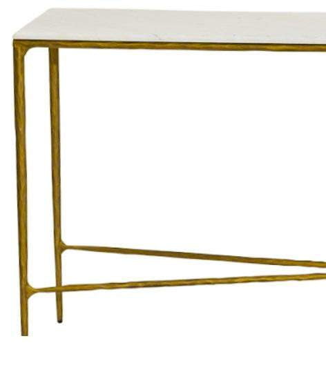 Heston Marble Top Console Table Brass | Marble Console Table