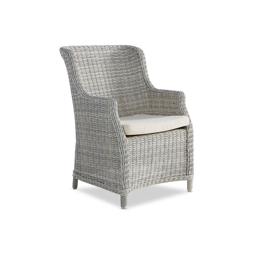 Parker Outdoor Dining Chair - White Grey