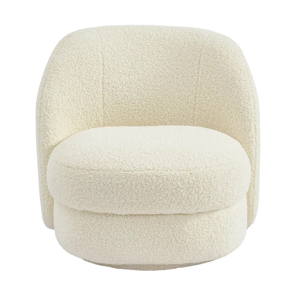 Abbey Swivel Arm Chair - Ivory Cosy Shearling