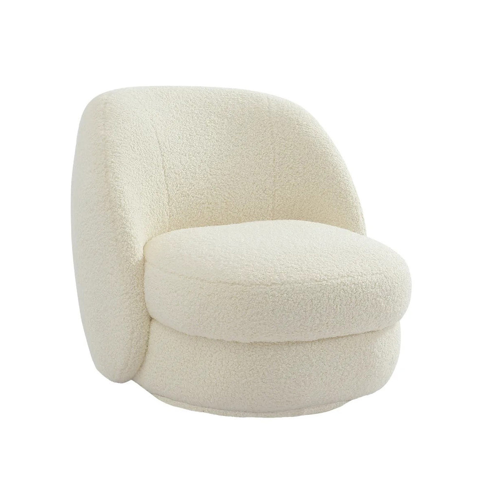 Abbey Swivel Arm Chair - Ivory Cosy Shearling