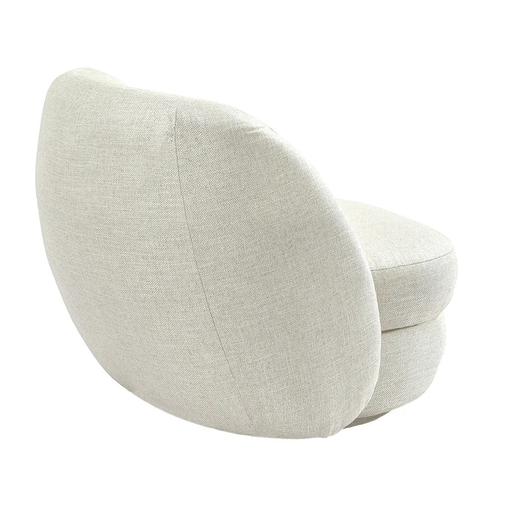 Abbey Swivel Arm Chair - Natural Linen | Modern Furniture Design