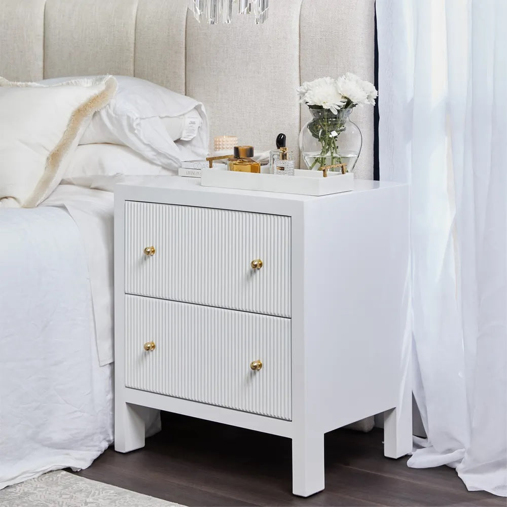 Adele Bedside Table White - Large