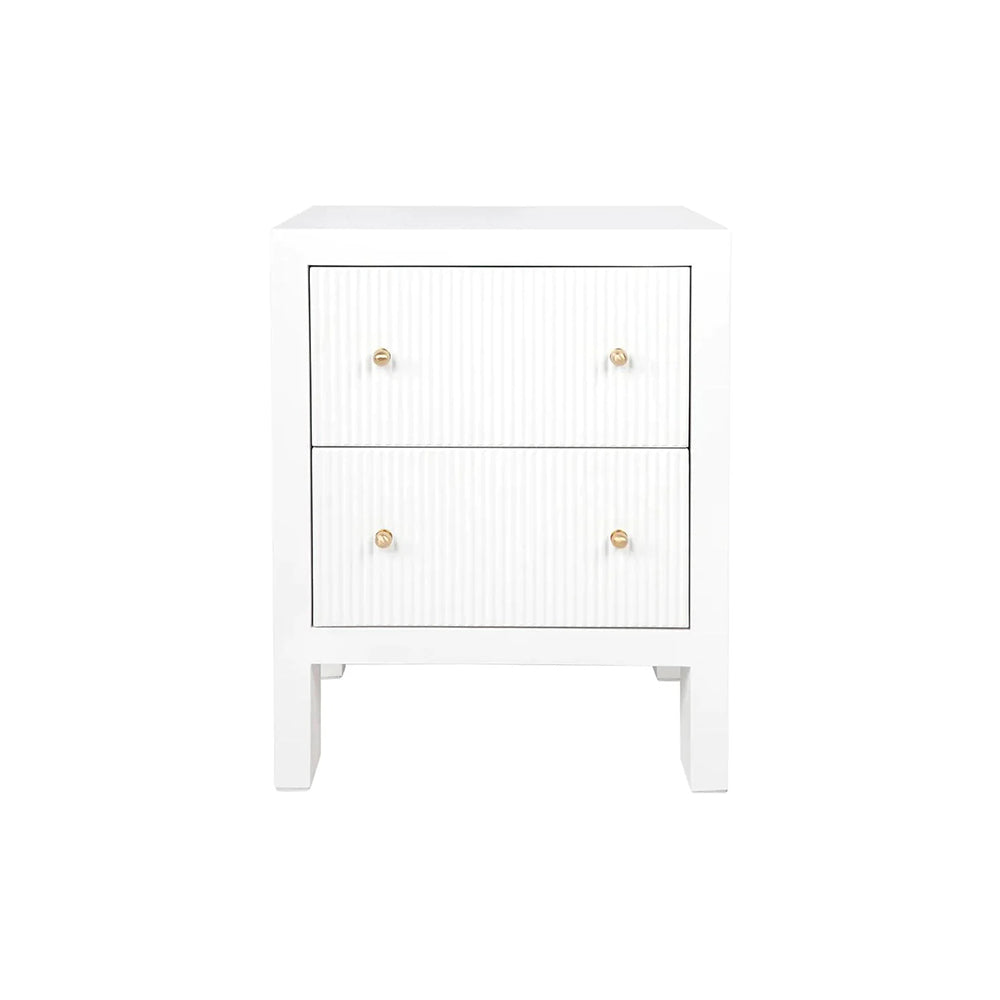 Adele Bedside Table Small White | Attica House