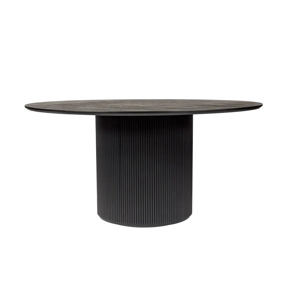 Amalfi Black Round Dining Table - 1.5m