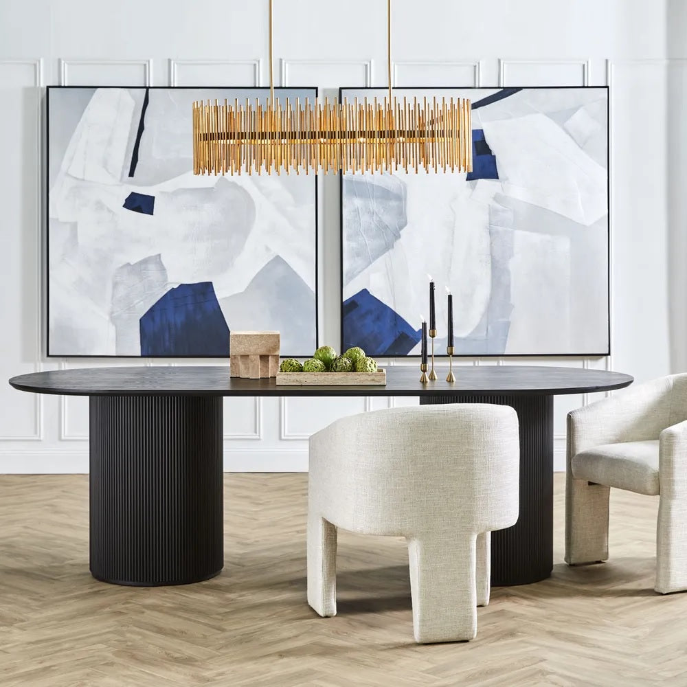 Amalfi Black Oval Dining Table | Modern Furniture