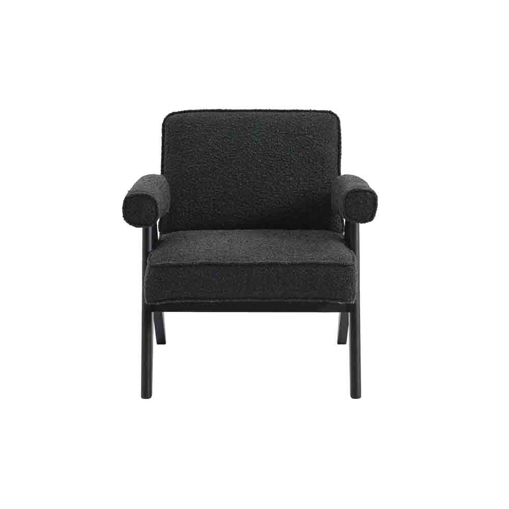Ambrose Black Boucle Armchair