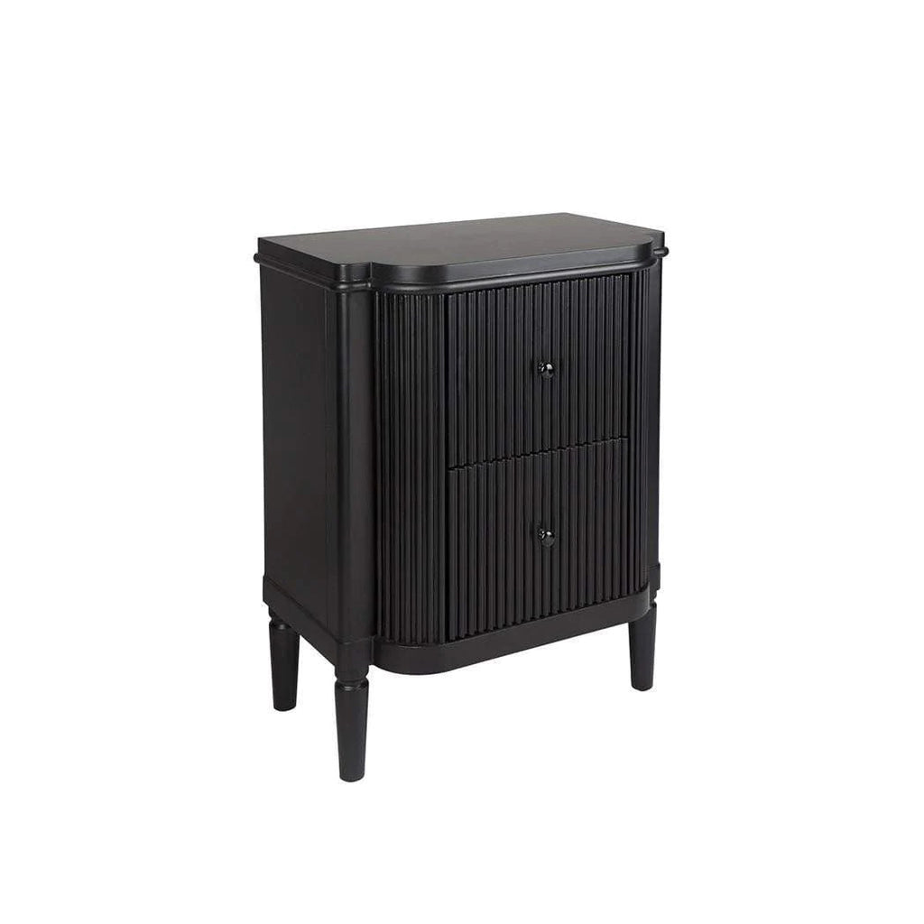Arienne Large Bedside Table - Black | Art  Deco Furniture