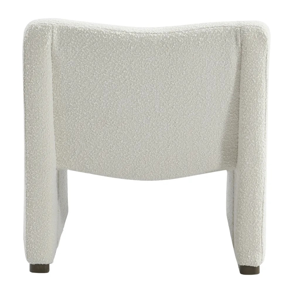Arlene White Boucle Occasional Chair