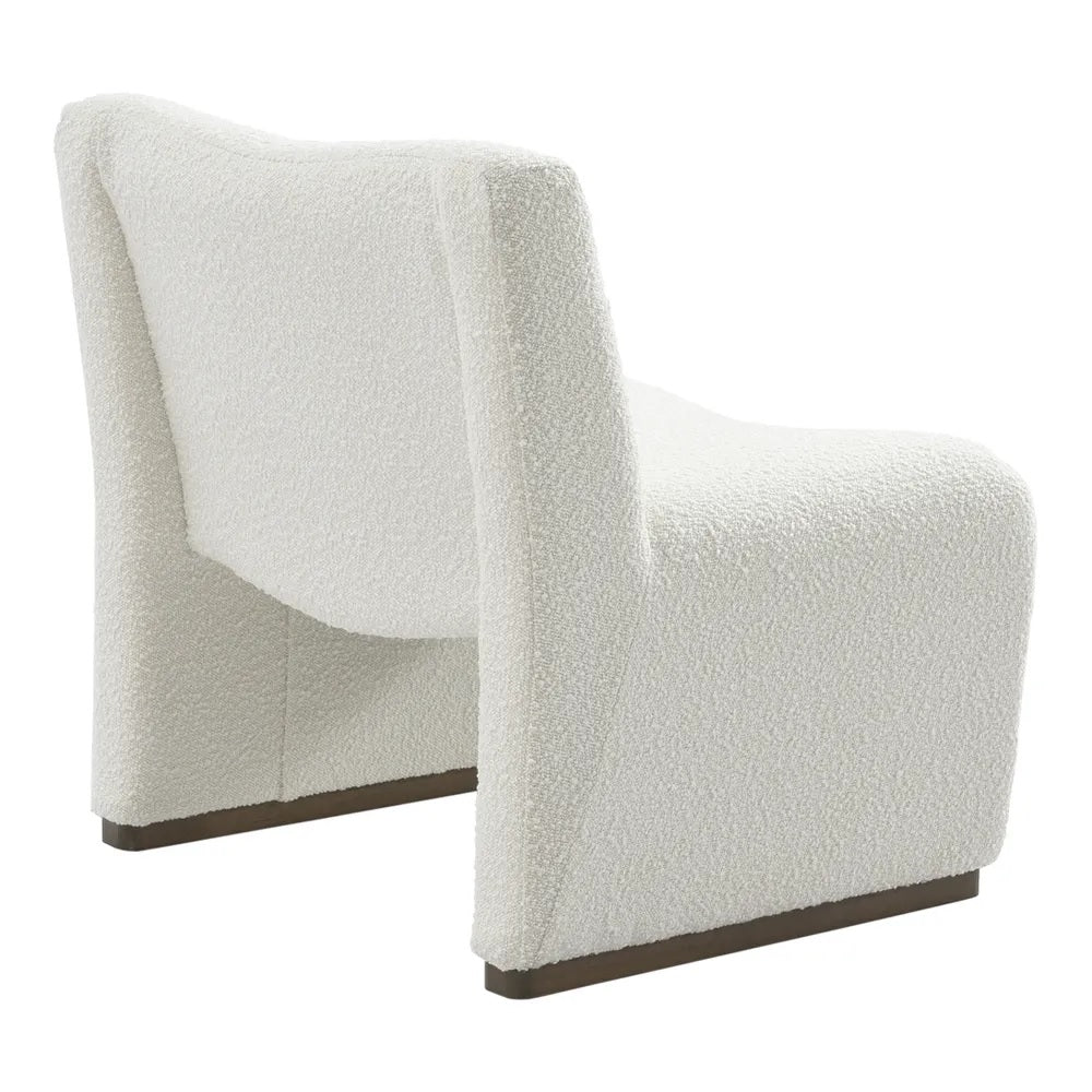Arlene White Boucle Occasional Chair