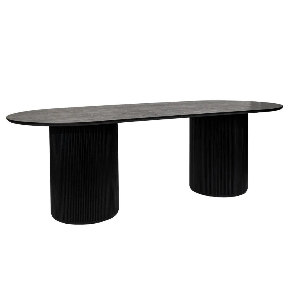 Amalfi Black Oval Dining Table