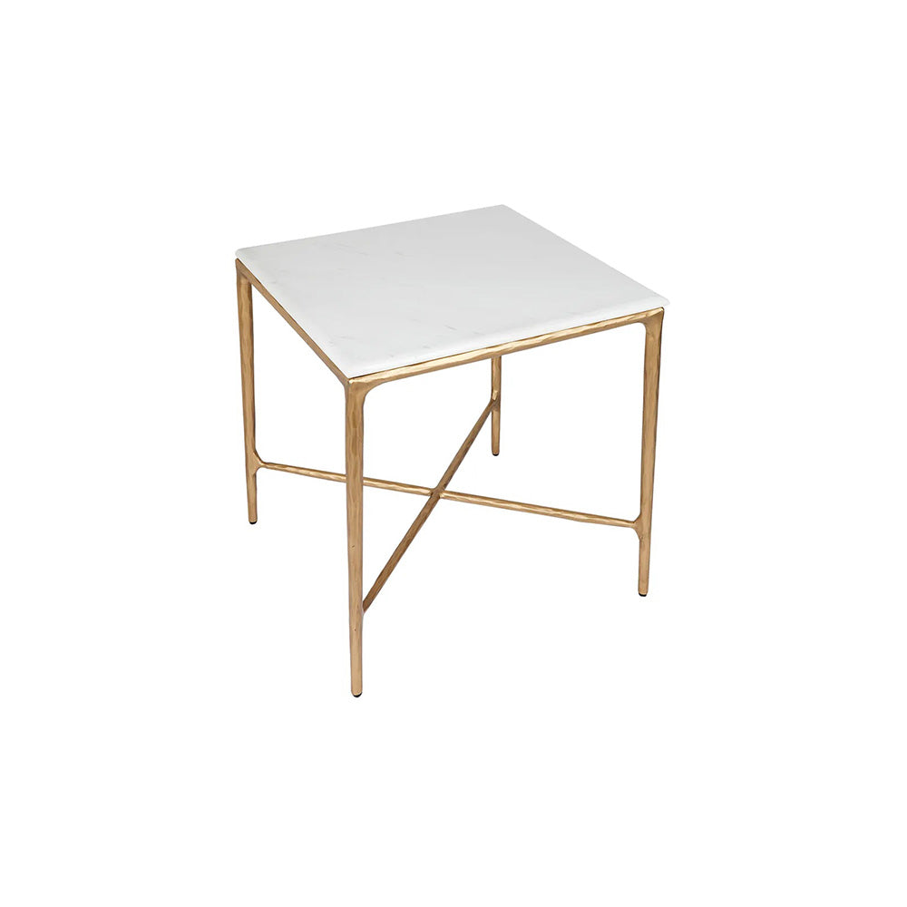 Heston Square Gold Side Table