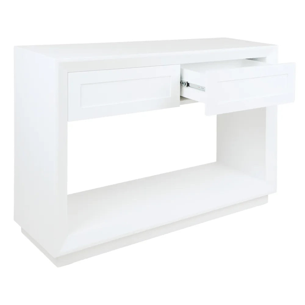 Bayview Oak Console Table - White