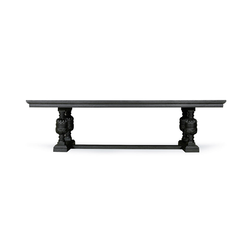 Santorini Carved Dining Table 2.8m - Black