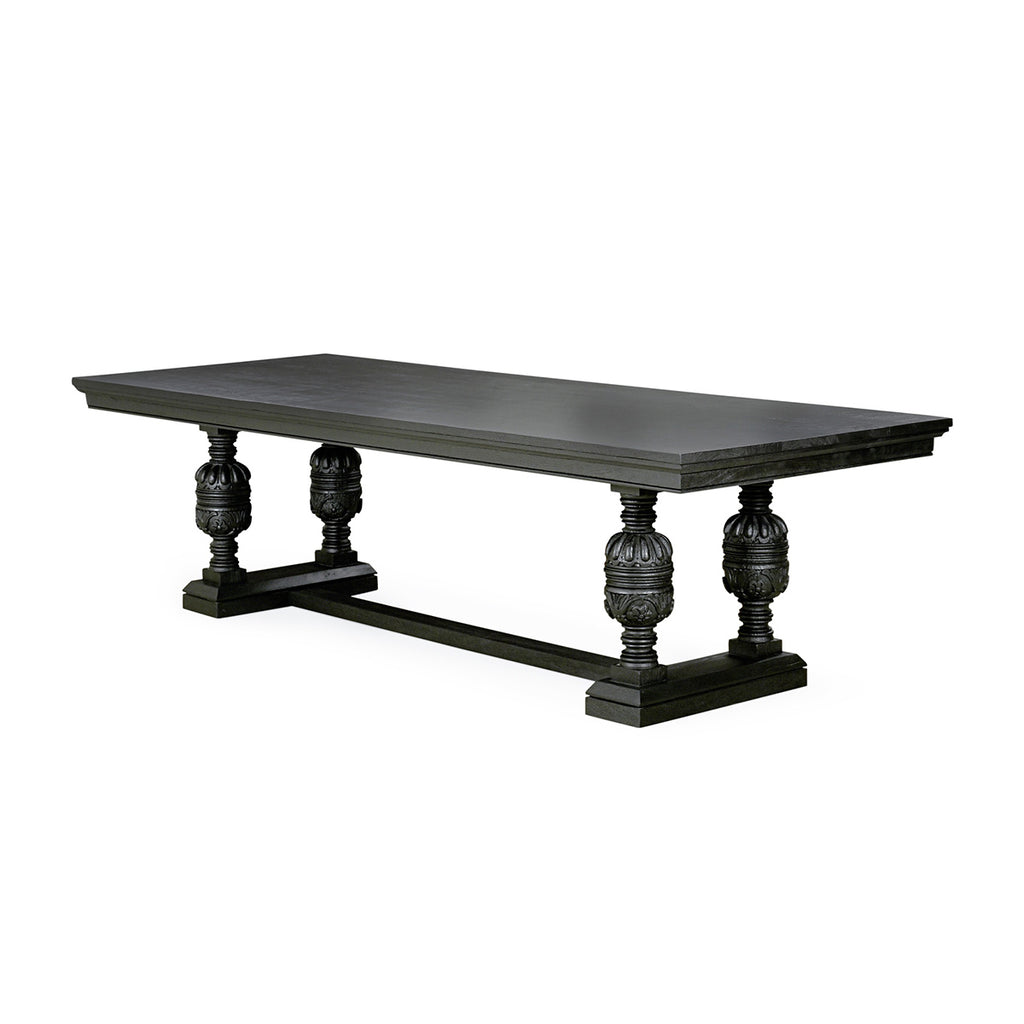 Santorini Carved Dining Table 2.8m - Black