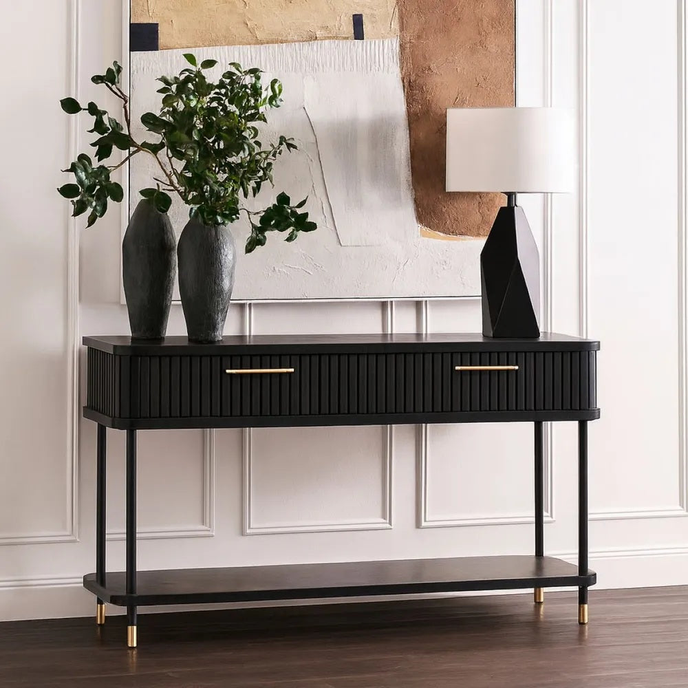Boston Designer Console Table - Black