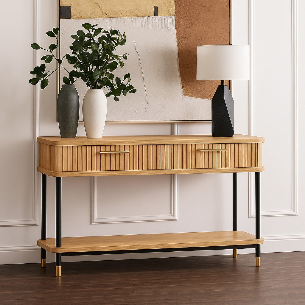 Boston Oak Console Table - Natural