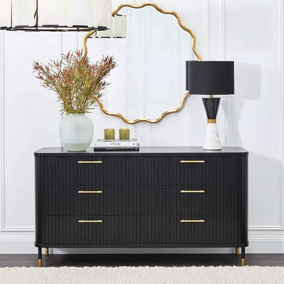 Boston 6 Drawer Chest - Black