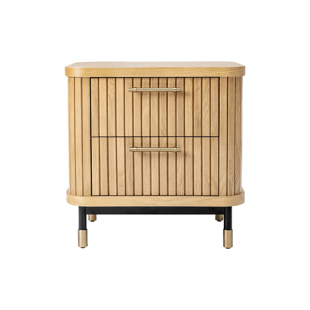 Boston Oak Bedside Table - Natural