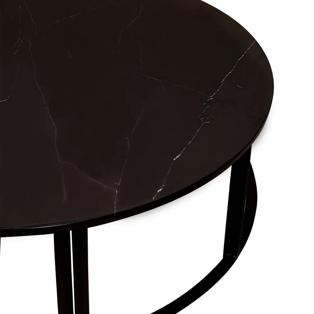 Bowie Large Black Round Coffee Table