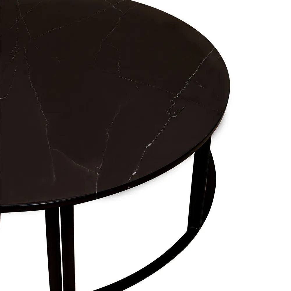 Bowie Round Black Coffee Table