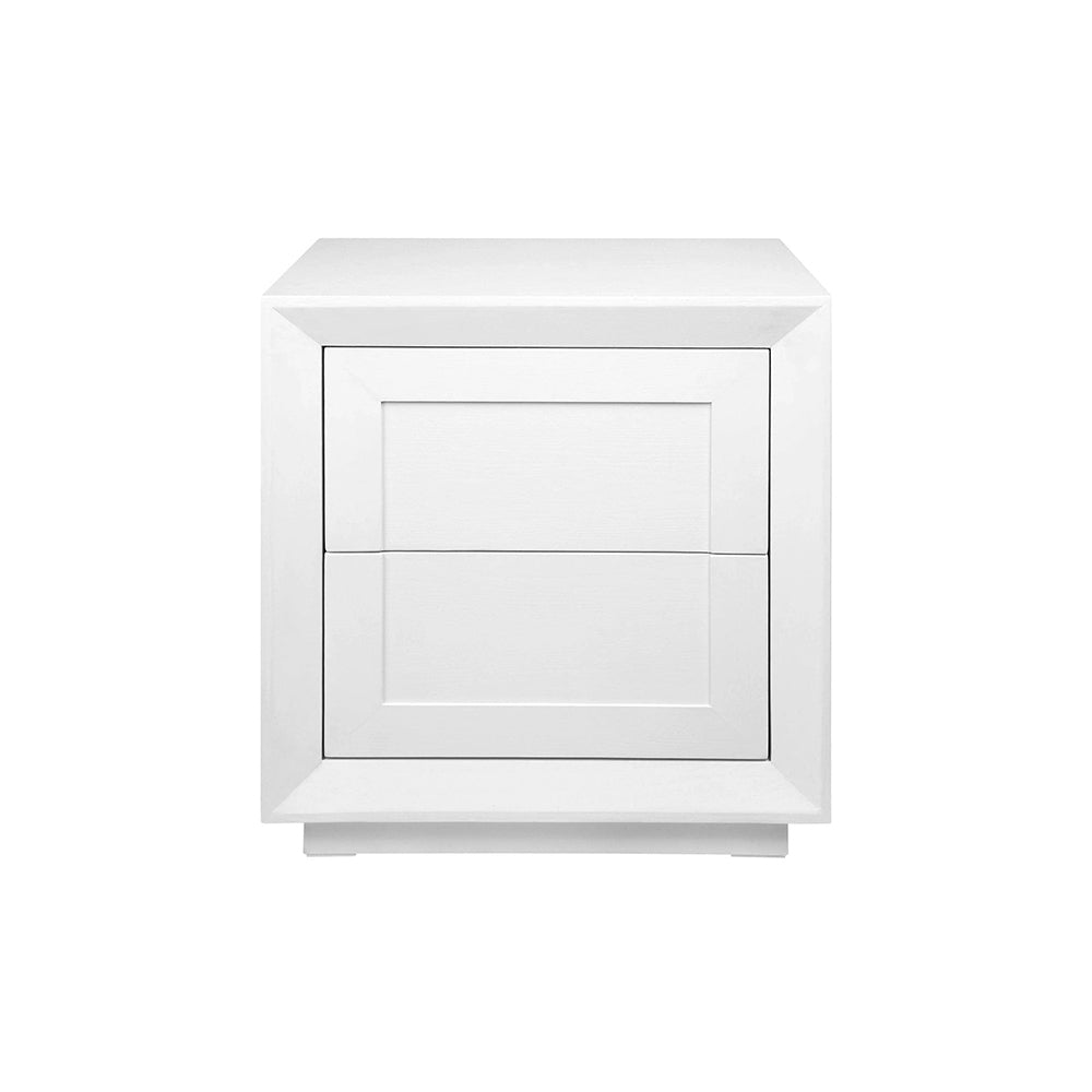 Bayview Tall Bedside Table White | White Bedside Dresser