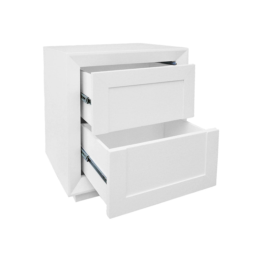 Brighton Tall Bedside Table White | White Bedside Dresser