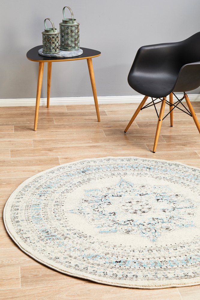 Century Round White Rug – Attica House
