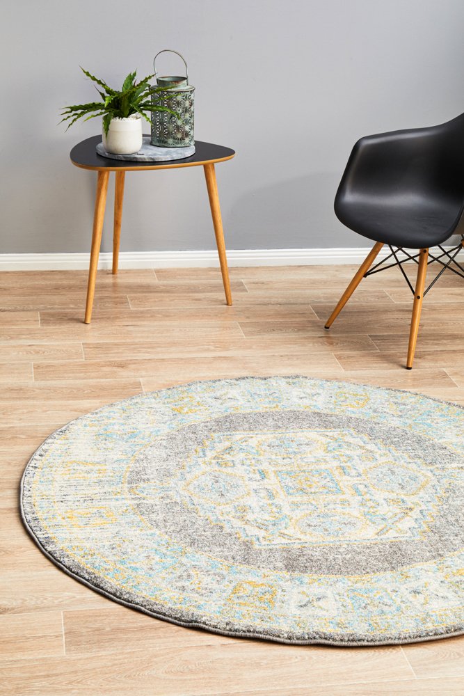 Century Round Grey Rug – Attica House