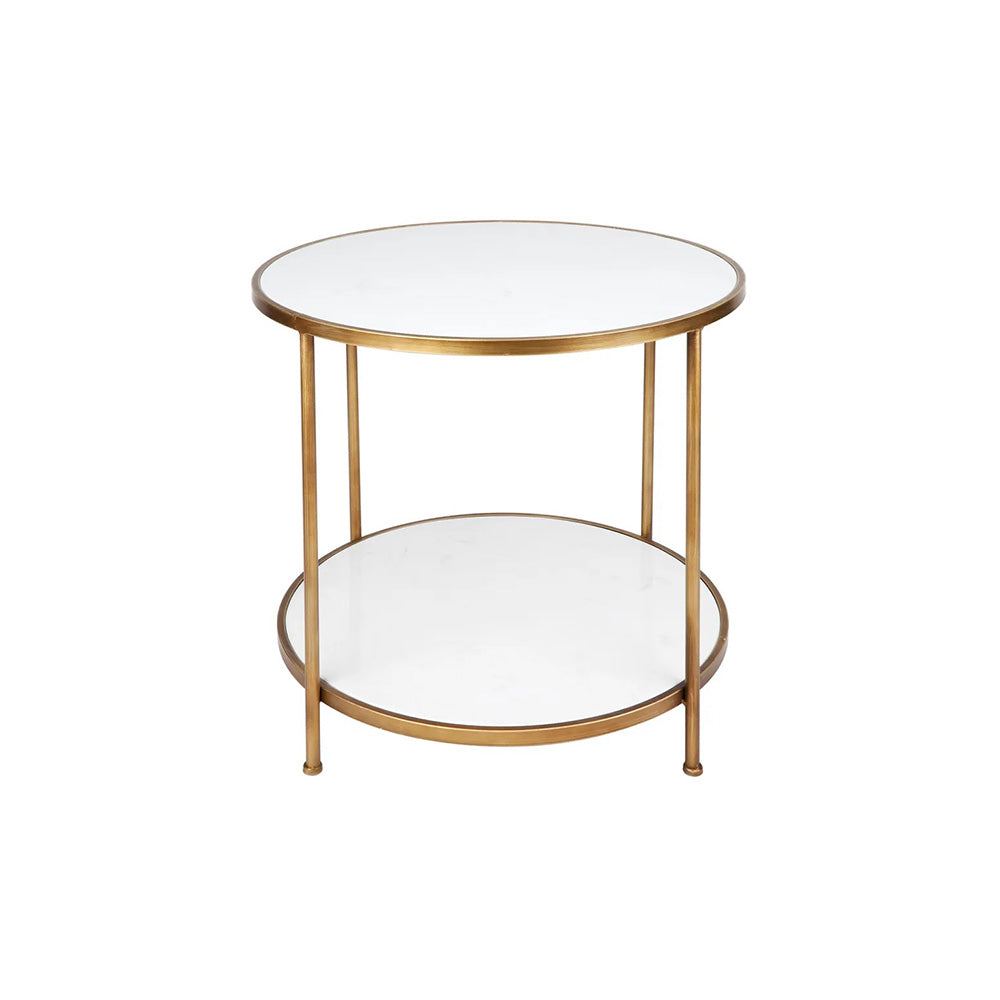 Cameron Marble Side Table - Gold