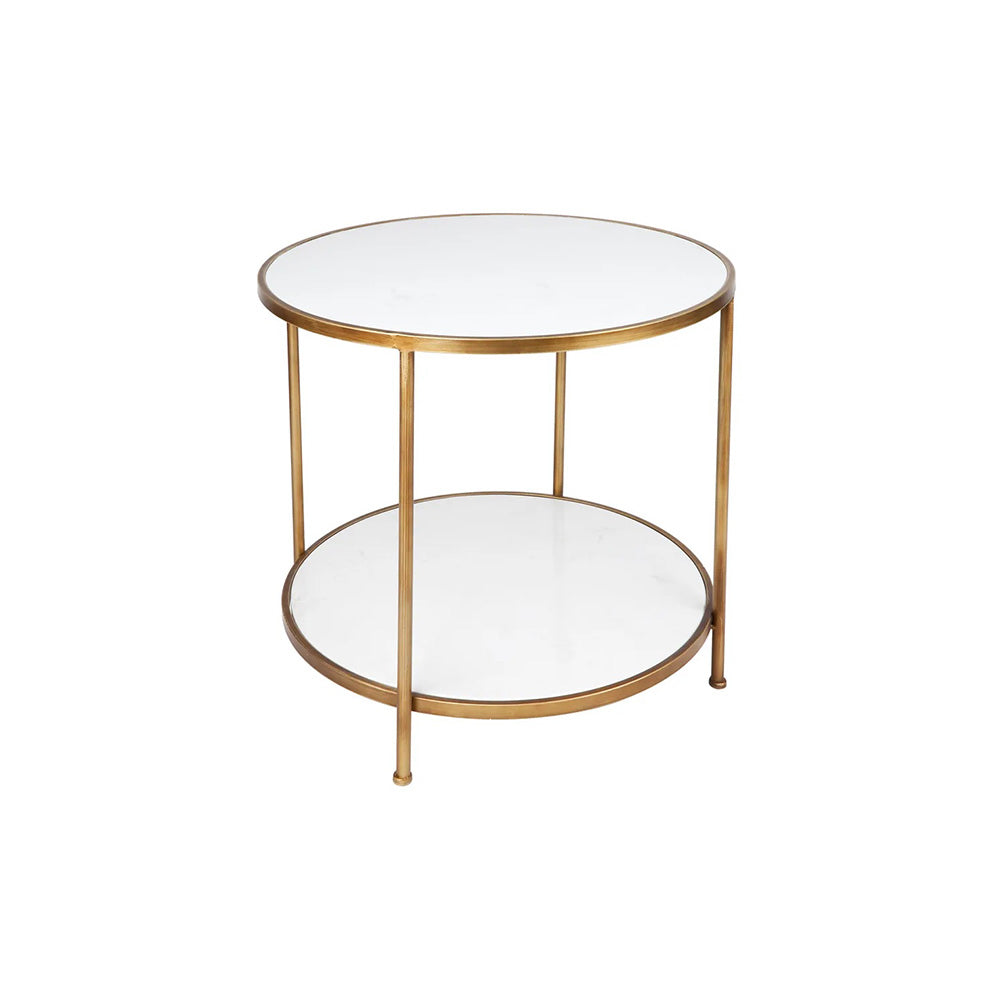 Cameron Marble Side Table - Gold