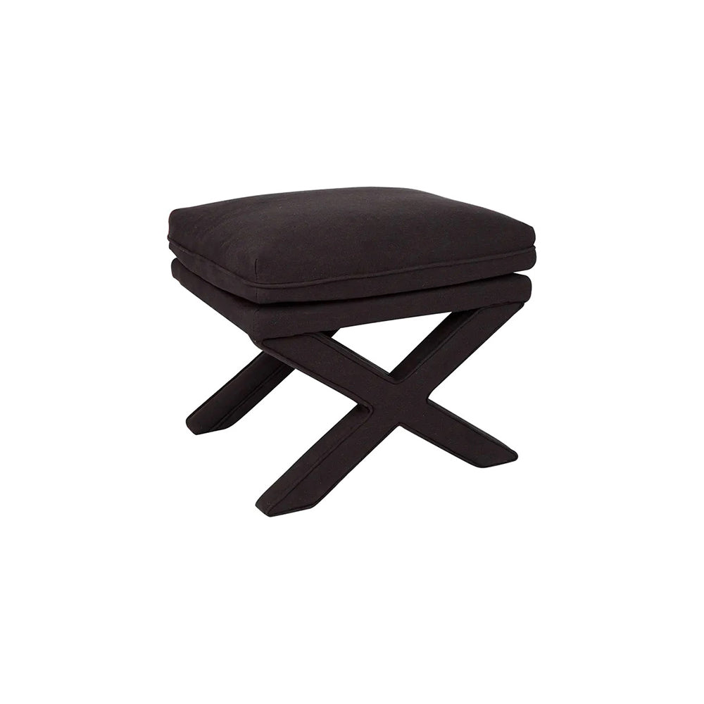 Candace Dressing Table Stool - Black Linen