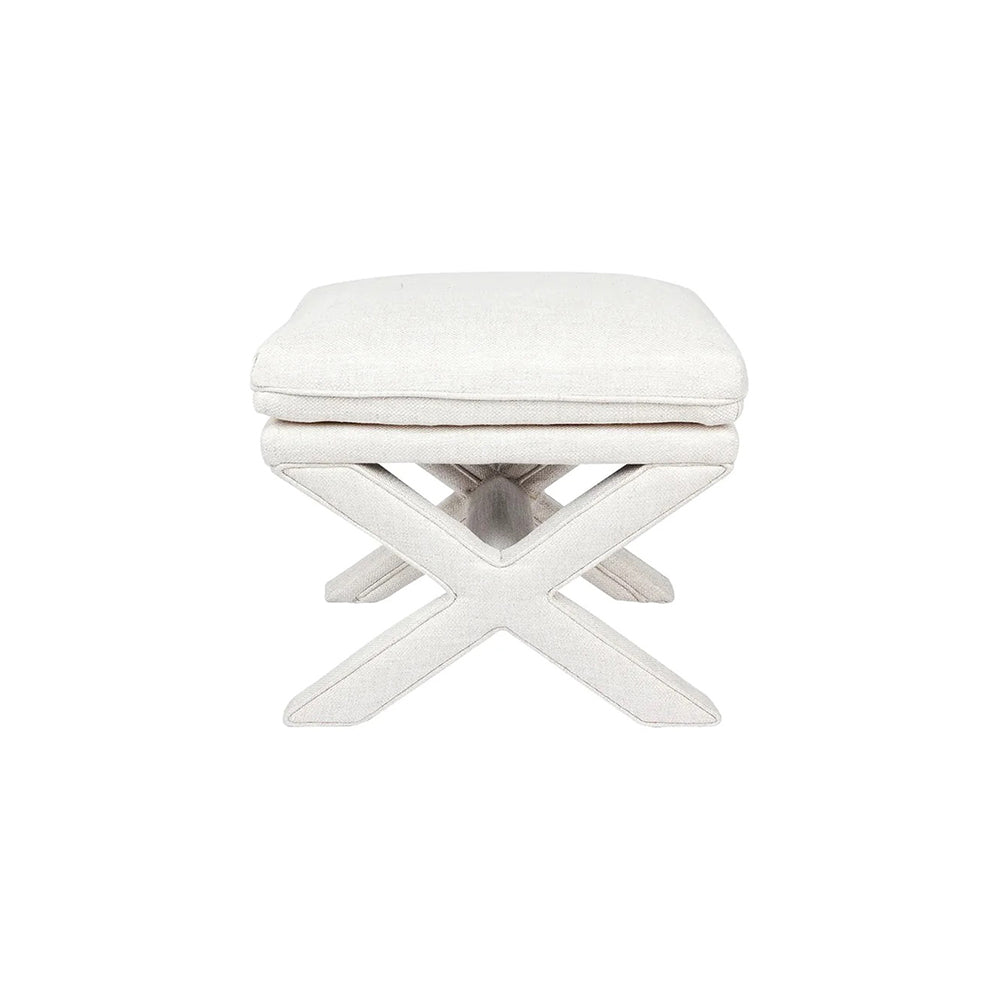 Candace Dressing Table Stool - Natural Linen