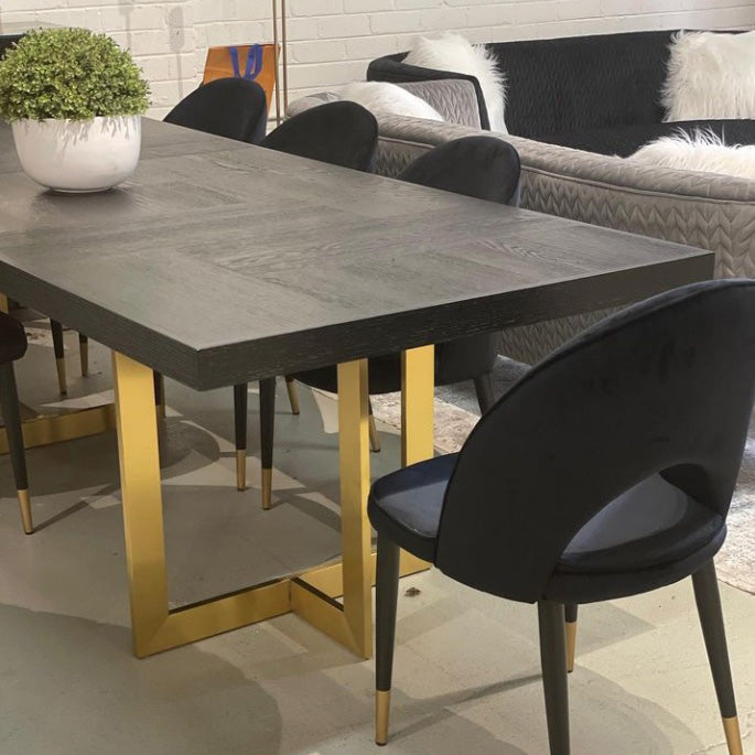Cannes Black Rectangle Dining Table