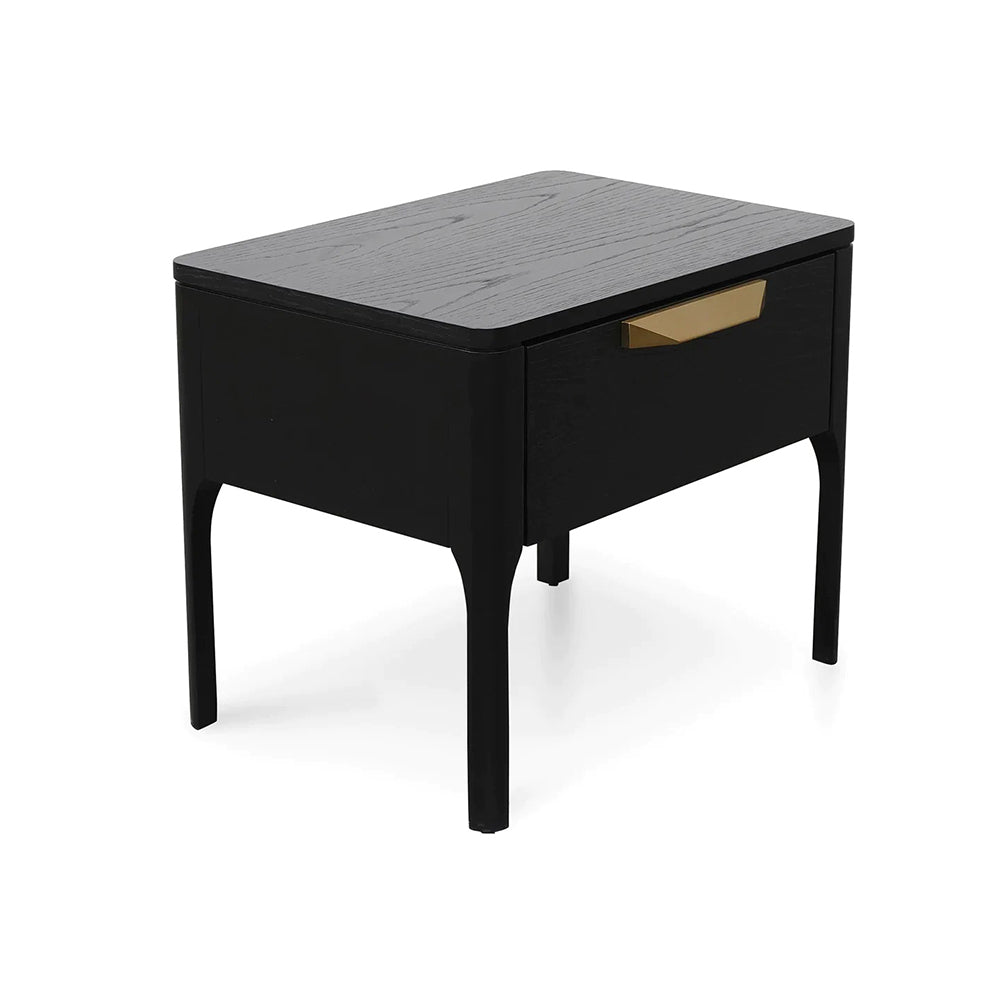Carla Black and Gold Bedside Table