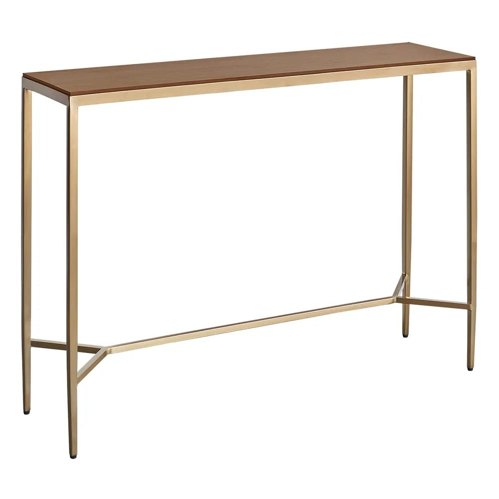 Cloe Timber Console Table - Large Gold