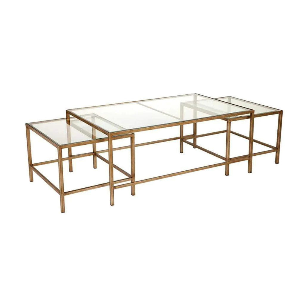 Cocktail Glass Nesting Coffee Tables - Antique Gold