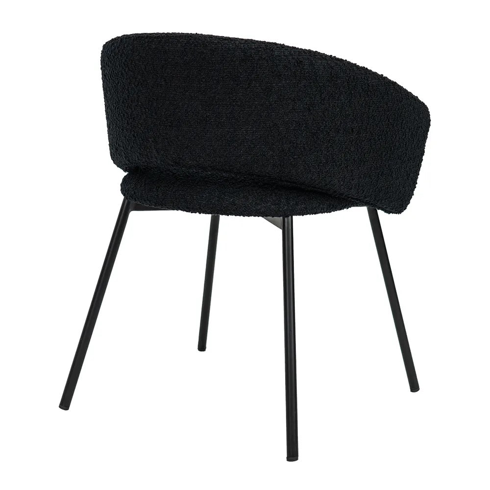 Coco Dining Chair - Black Boucle