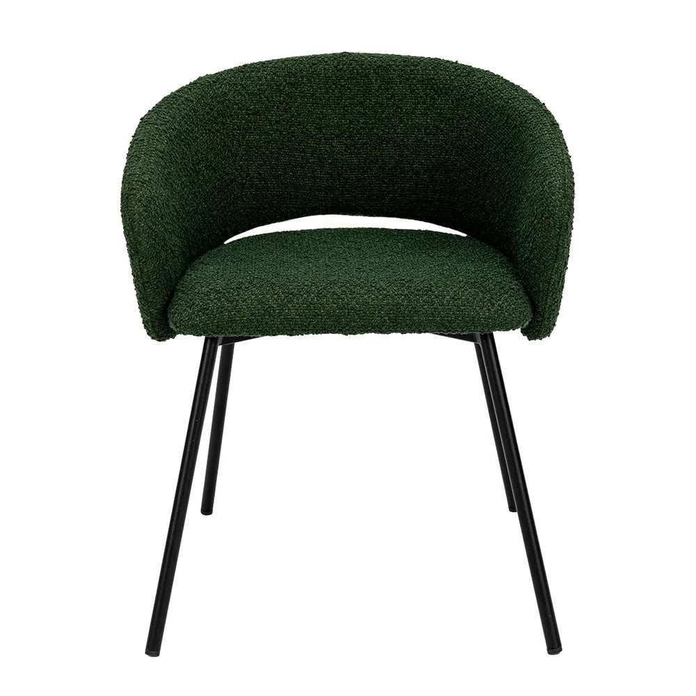 Coco Dining Chair - Green Boucle | Boucle Furniture